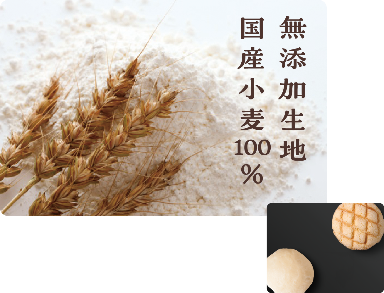 無添加生地国産小麦100%